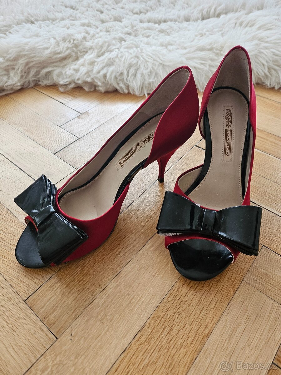 Saténové lodičky vel.39 - 7