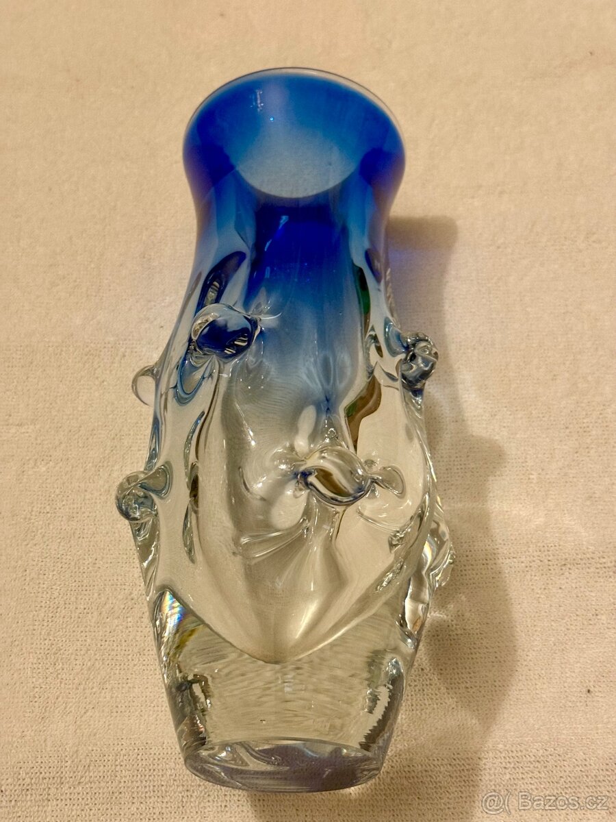 Váza hutní sklo Škrdlovice Ladislav Paleček - 7