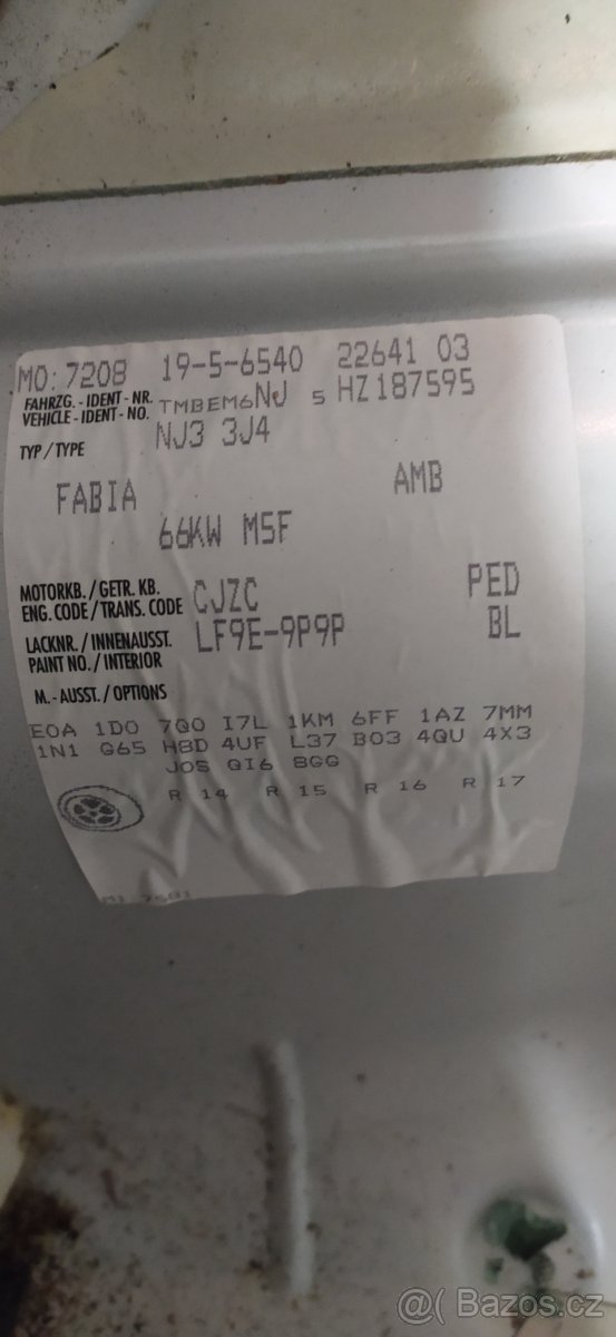 Škoda Fabia III 1.2tsi 66kw CJZC 2017 najeto 63tkm na ND - 7