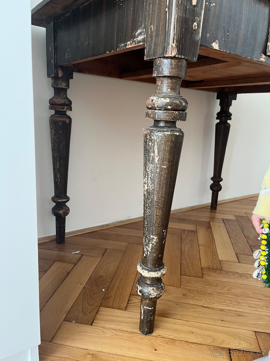 Starožitný stůl se šuplíkem – “Soustružák” - 7