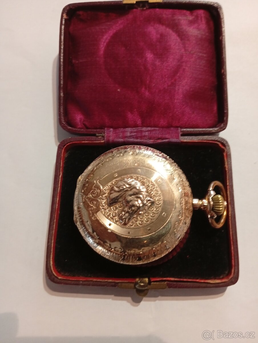 TĚŽKÉ ZLATÉ KAPESNÍ HODINKY - 7