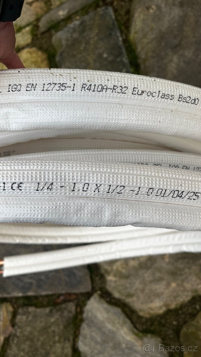 Měděnné trubky pro klimatizaci, set, cca 18m - 7