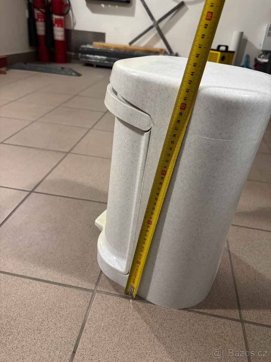 RETRO nášlapný koš 25 L - bílý TOP STAV - 7