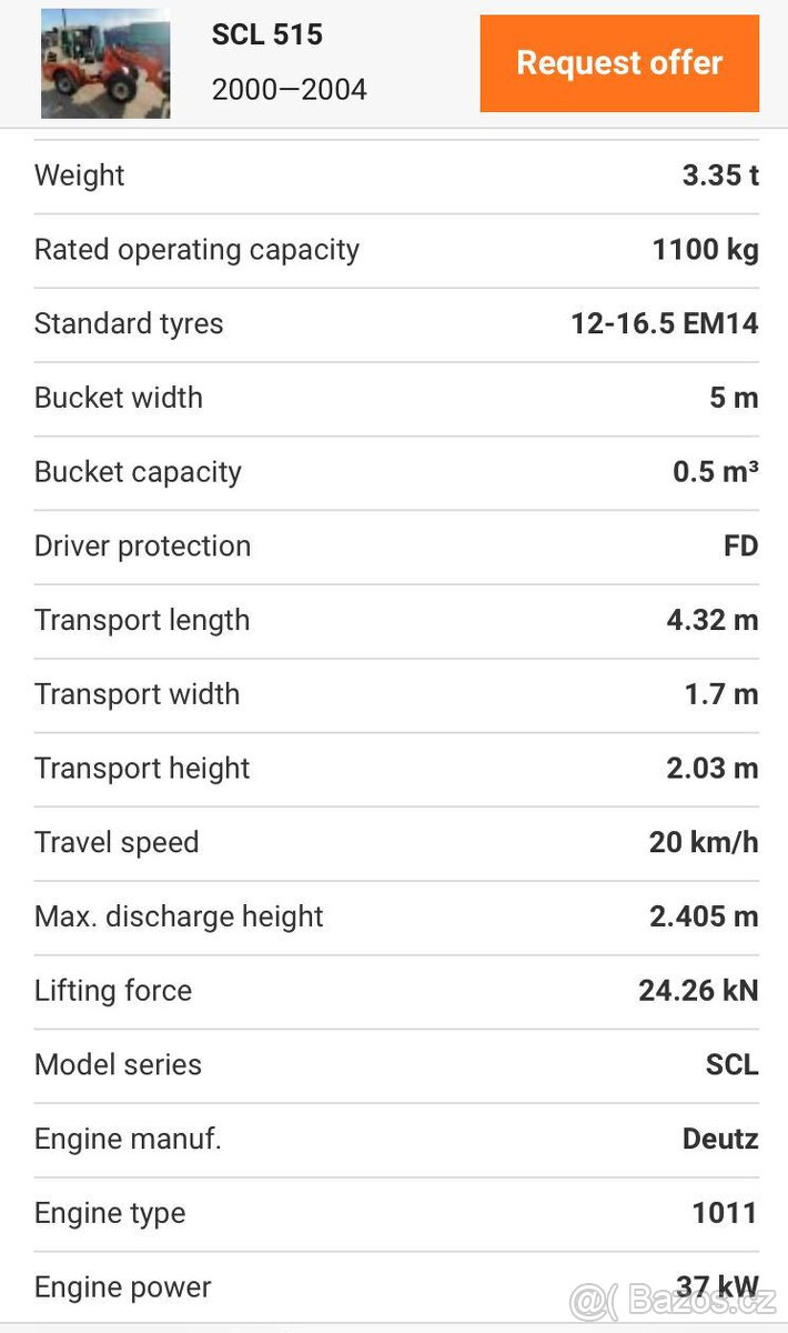 kloubový nakladač terex scl 515, 4x4, 322 000kč + DPH - 7