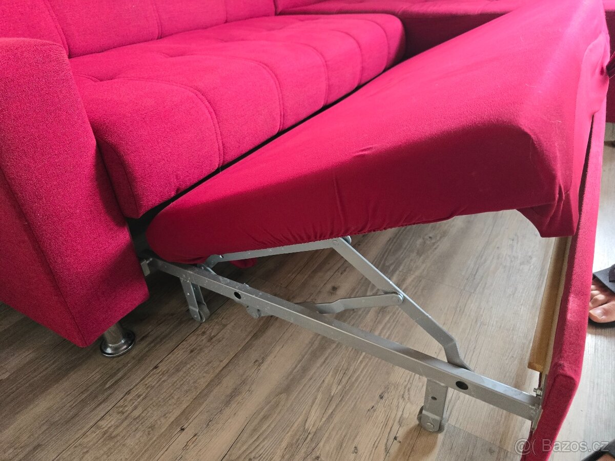 Pohovka/sedačka rozkládací L - česká výroba - 7