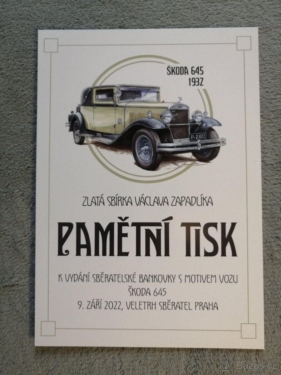 ZAPADLÍK/GÁBRIŠ - ŠKODA 645 - KOMPLETNÍ SBĚRATELSKÁ SADA - 7