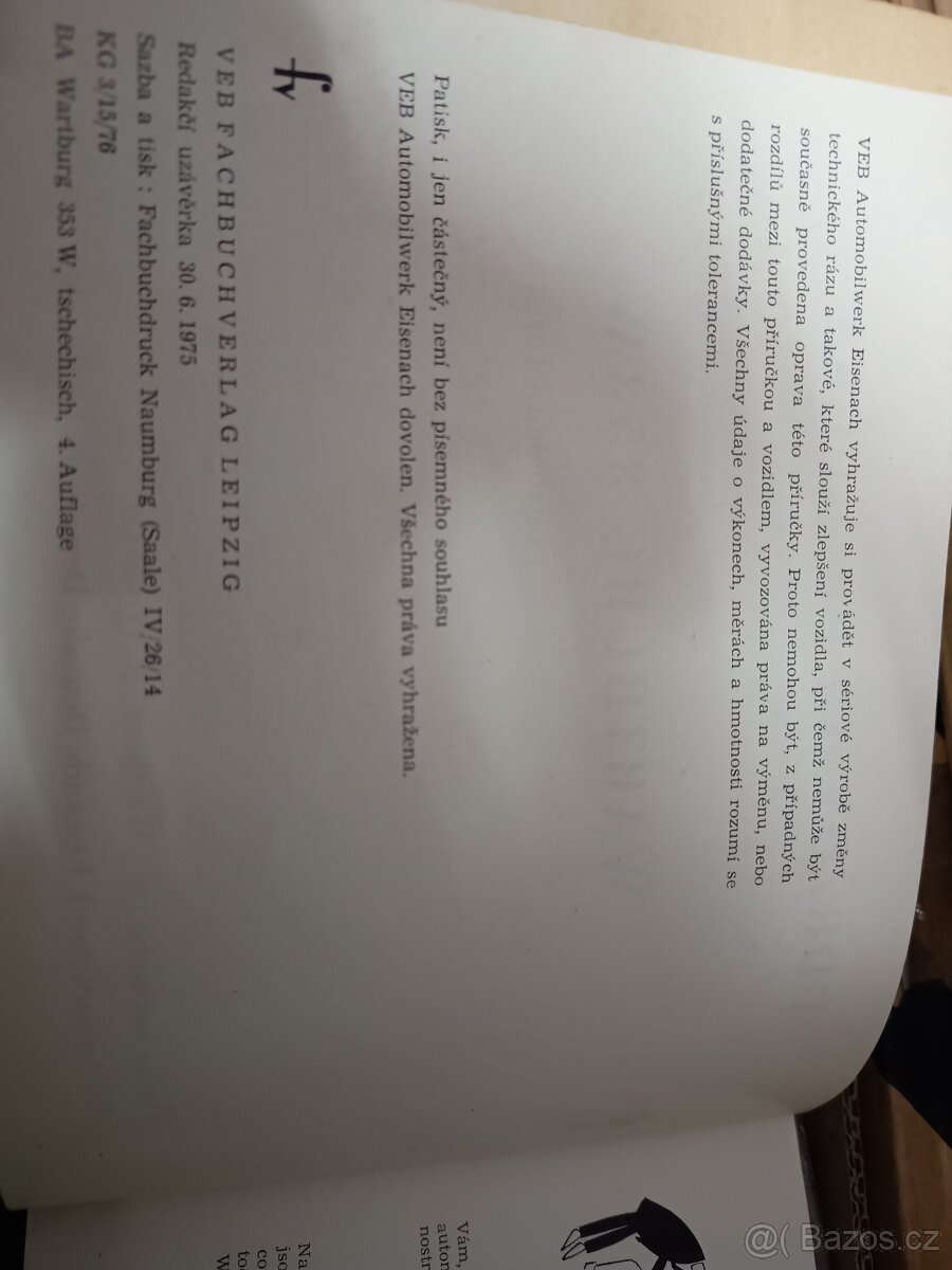 Literatura Wartburg 353 - 7