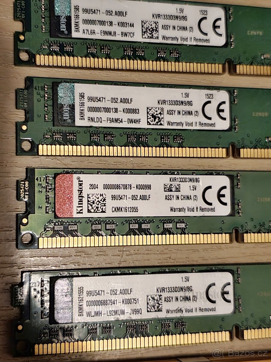 17x 8GB ddr3 do PC, kus : 400kč. - 7
