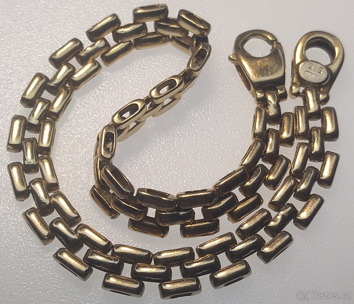 Zlatý masivní pánský náramek 14K ( 585 punc) 15.78 gramů - 7