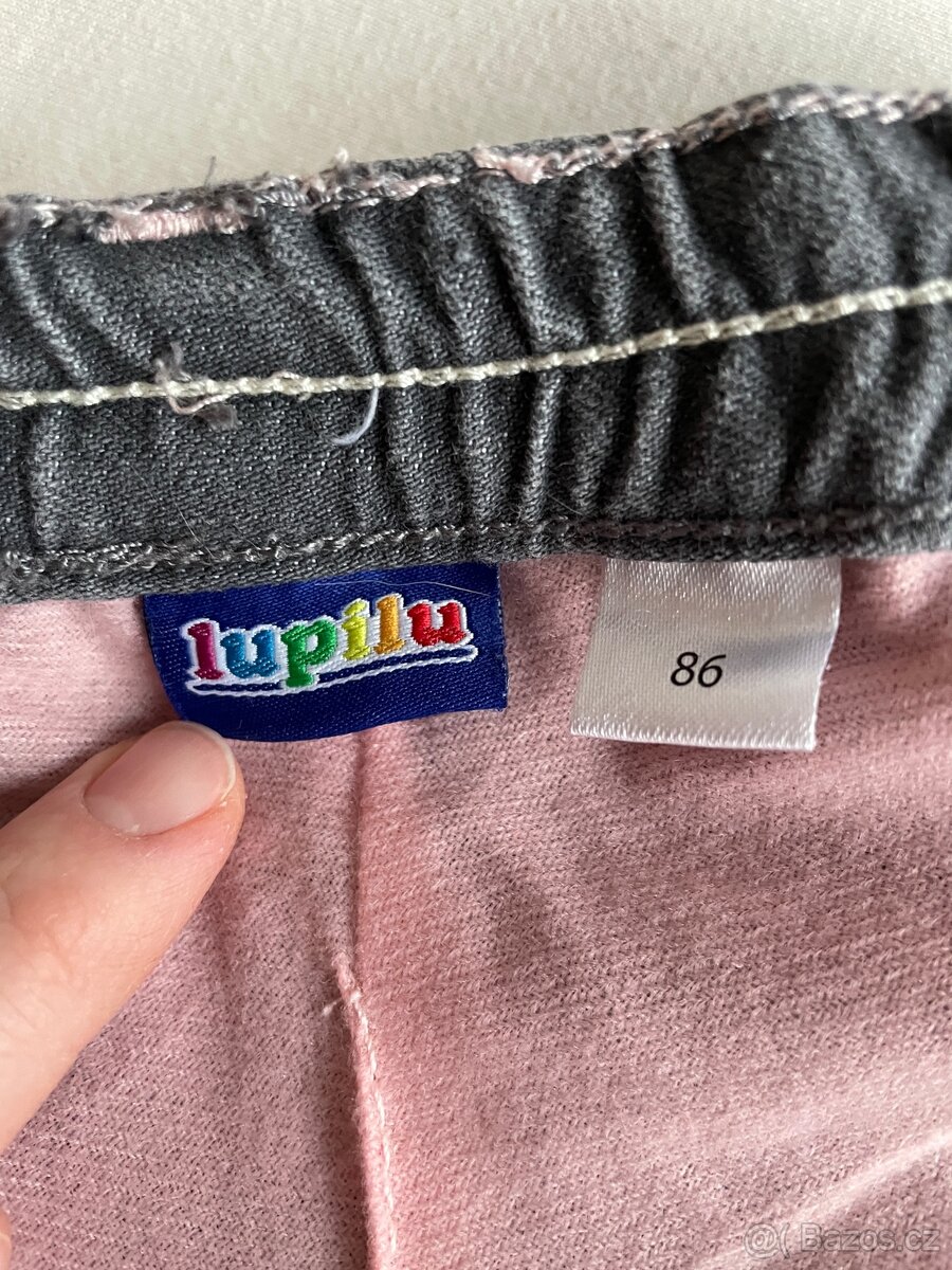 Šedé dívčí zateplené džíny vel. 86 - 7