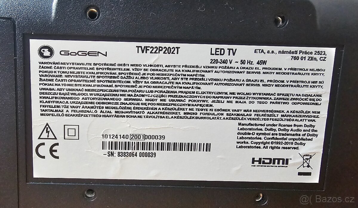 Malá LED TV GoGEN TVF 22P202T - 7