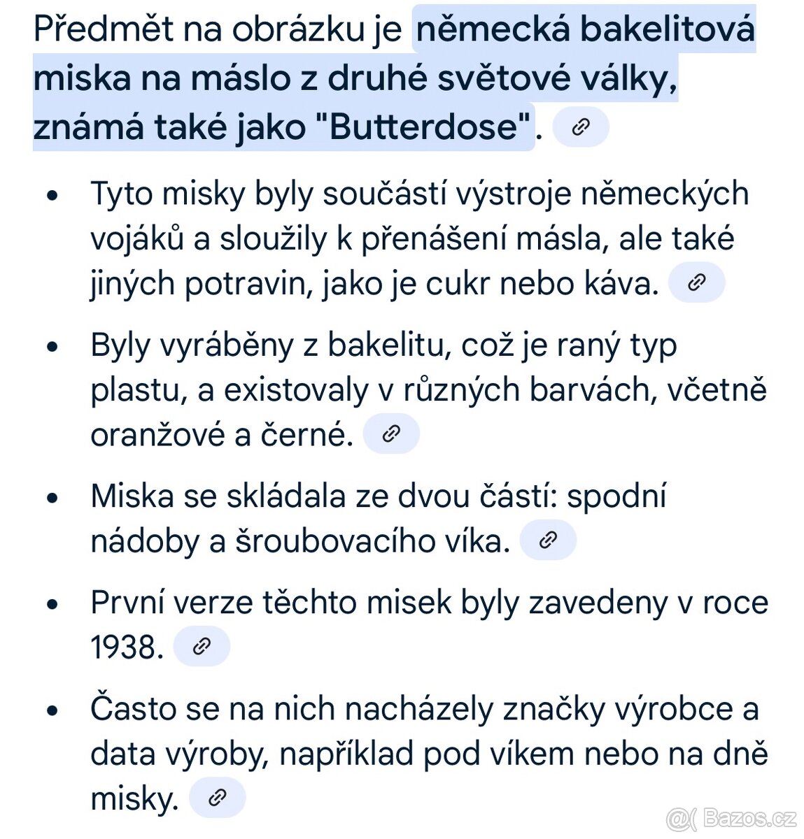 Vojenské bakelitové misky ,, máselničky “ - 7