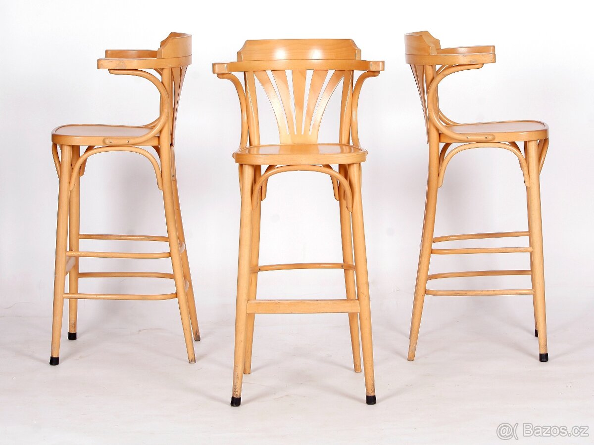 Zachovalé barové židle TON, buk, 8 kusů. - 7