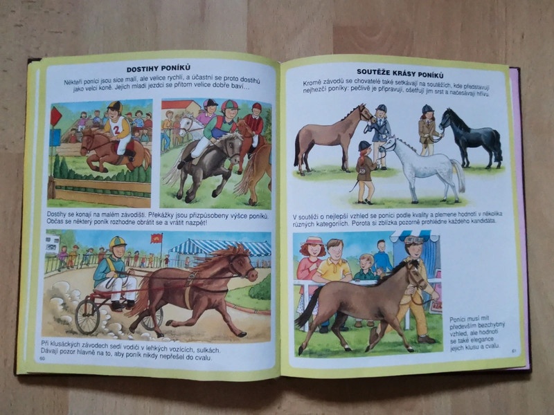 Kniha Obrázky koní a poníků, čtená - 7