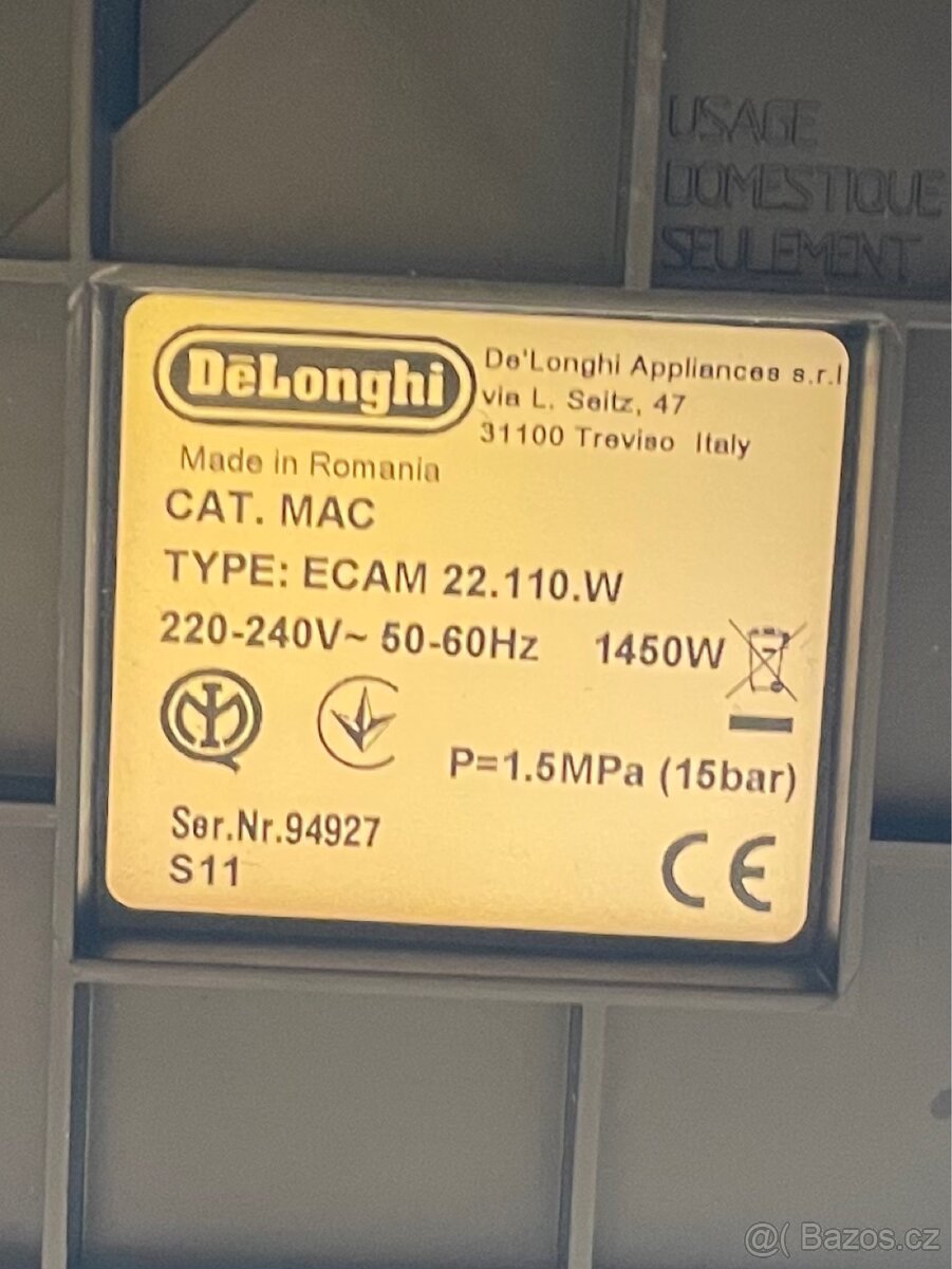 De’Longhi Magnifica S ECAM 22.110.W – automatický kávovar - 7