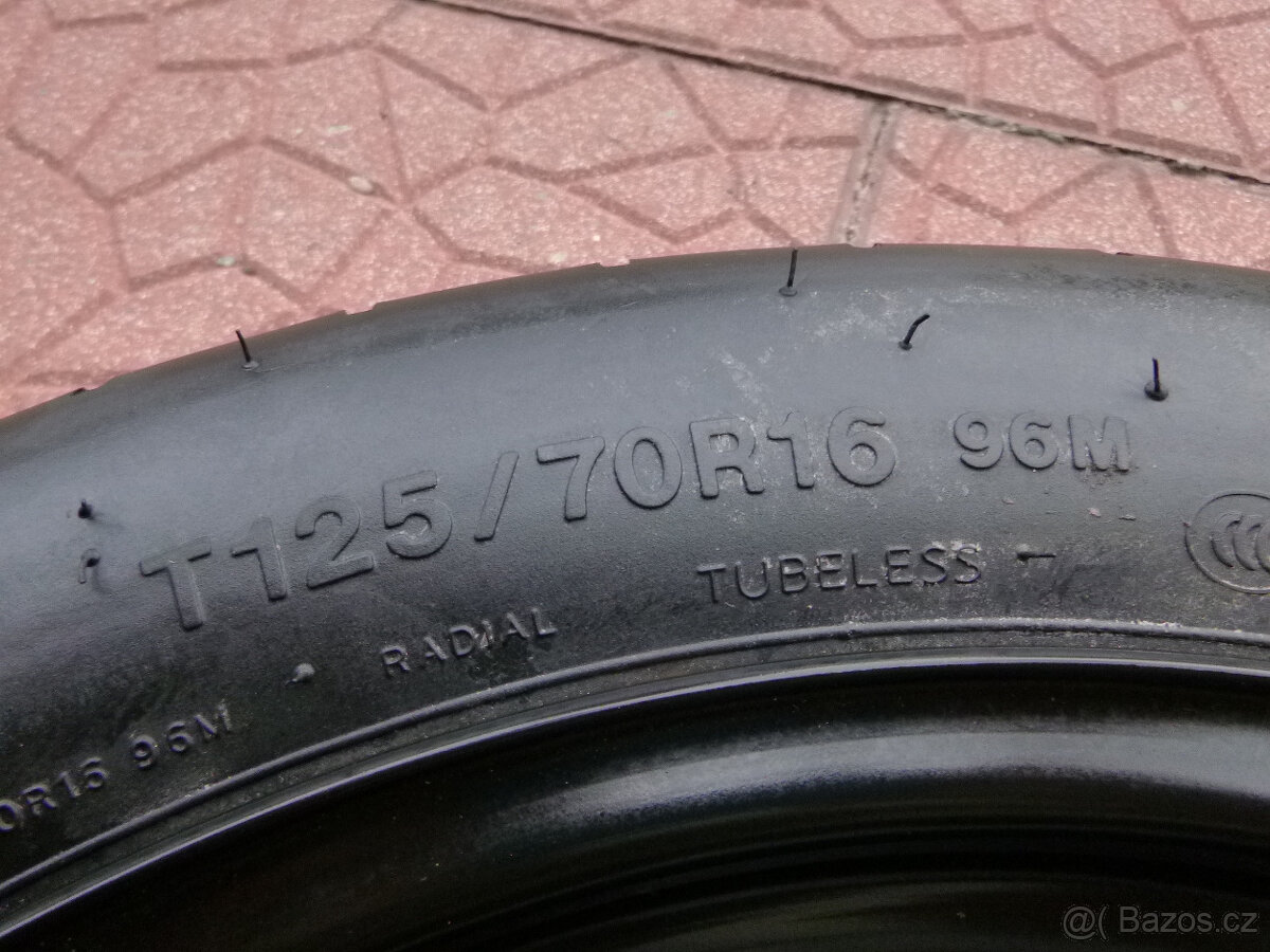 Rezerva dojezdovka originál VW 5x112 3,5Jx16 ET25,5 - 7