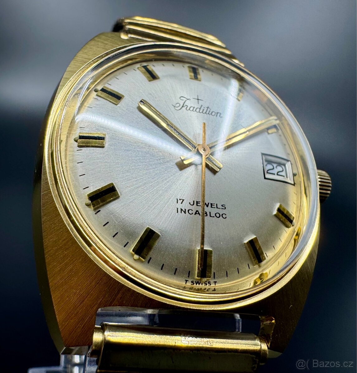 TRADITION SWISS - pozlacené, 17 jewels, TOP - 7