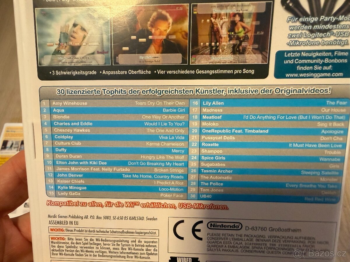 Nintendo Wii hra WeSing 3x + Logitech mikrofon 2x - 7