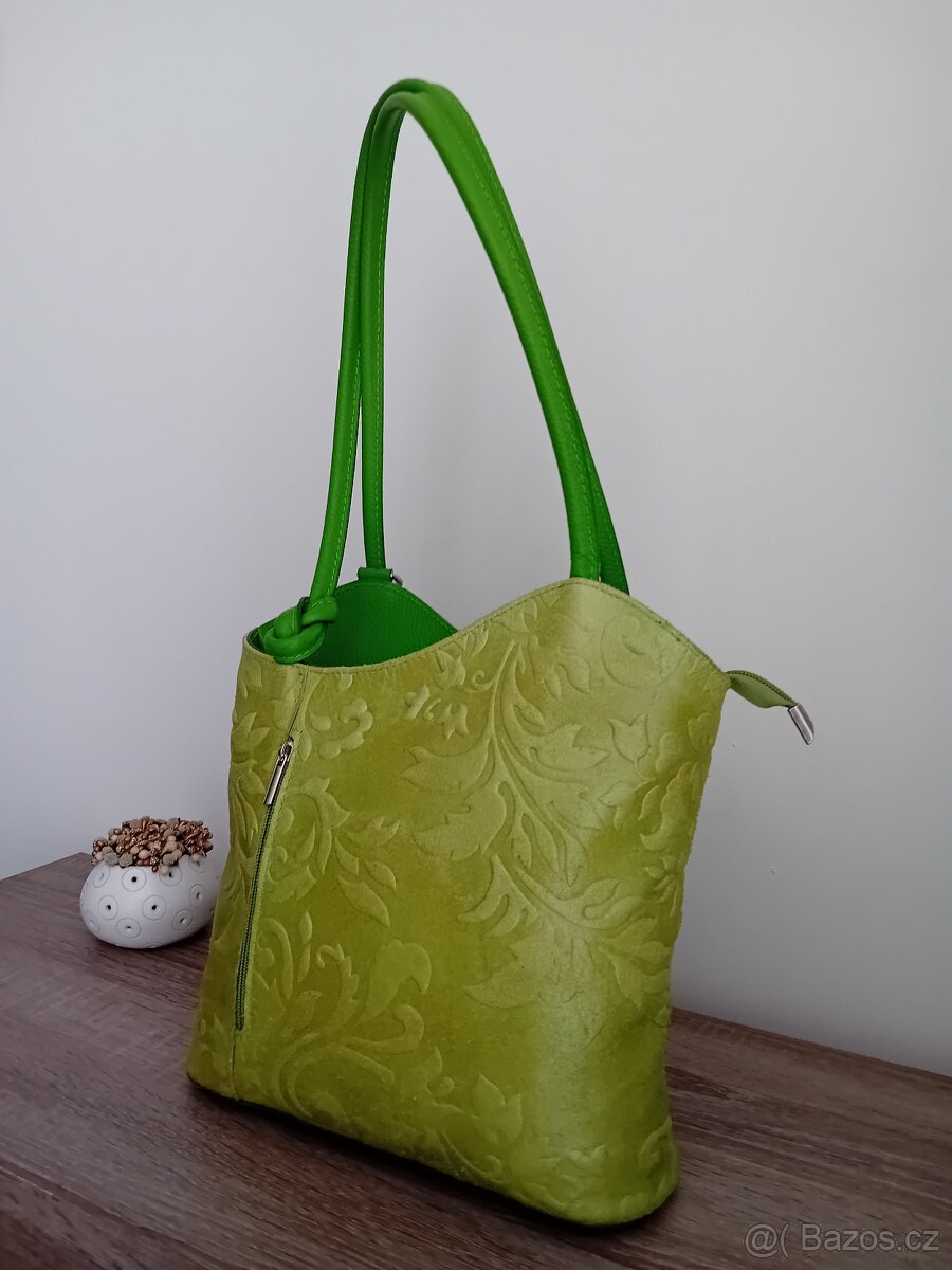 F.Z. Genuine Leather dámská kabelka + batůžek kožená - 7