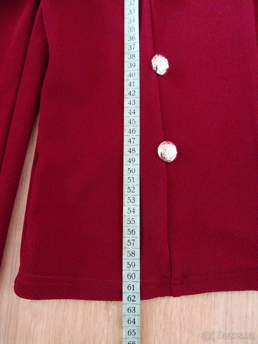 Dámské vínové sako - velikost L - 7