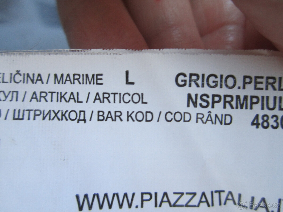 Zimní kabát italský výrobce, vel. L/40, světle šedý - 7