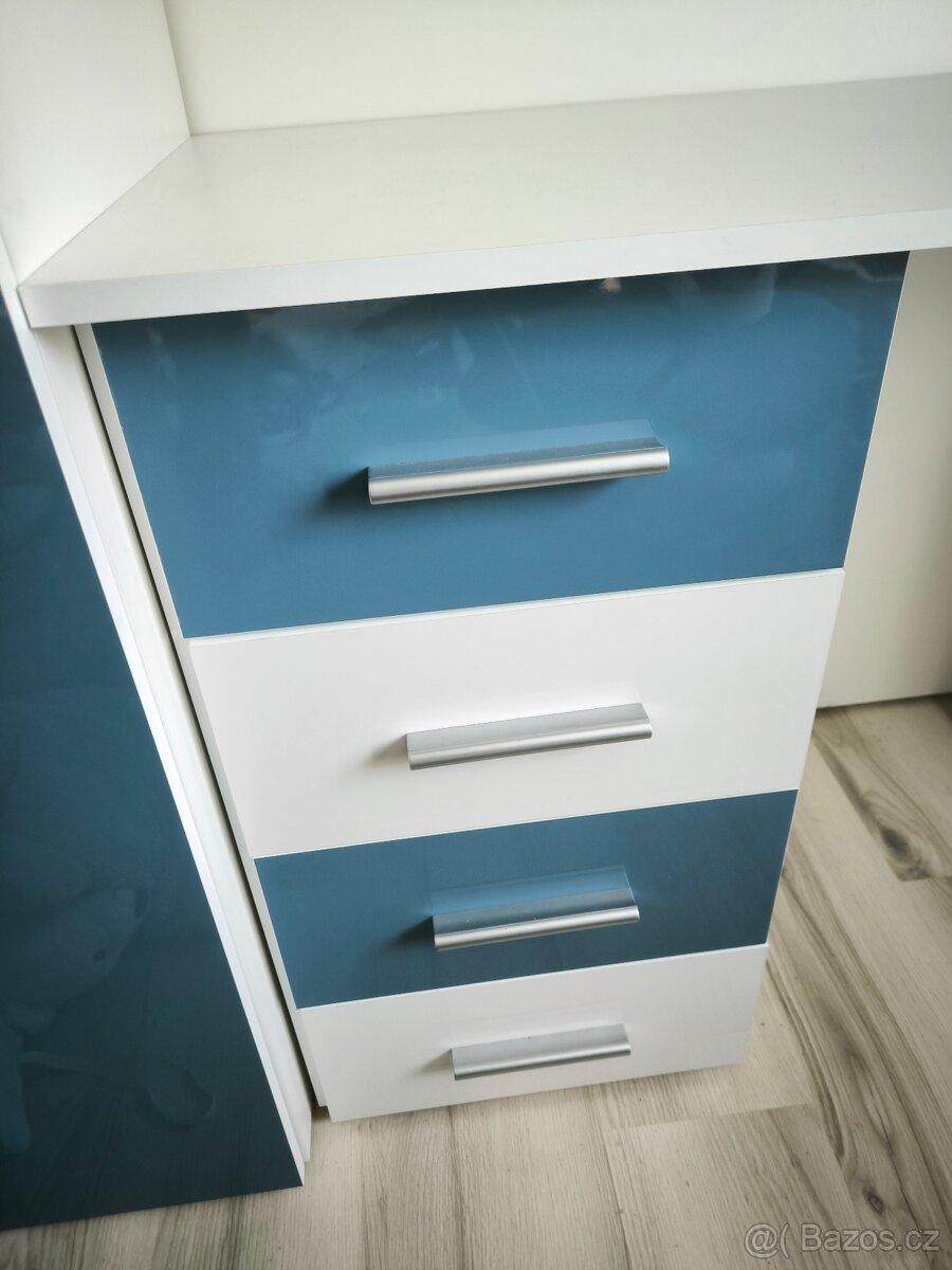 Patrová postel se skříní a psacím stolem - 7