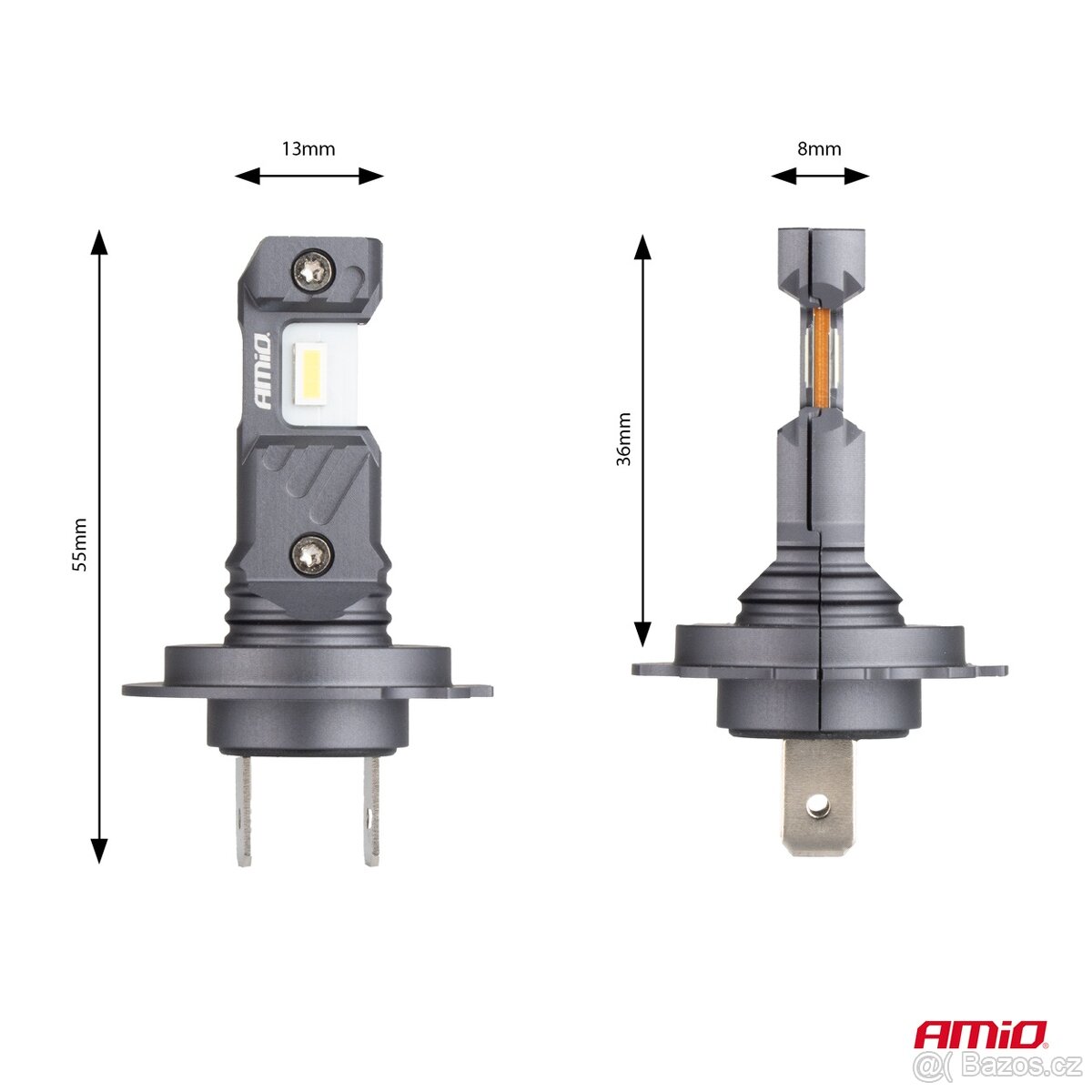 LED žárovky H7 bílá CAN-BUS, 9-18V, 5600LM 2 ks - 7