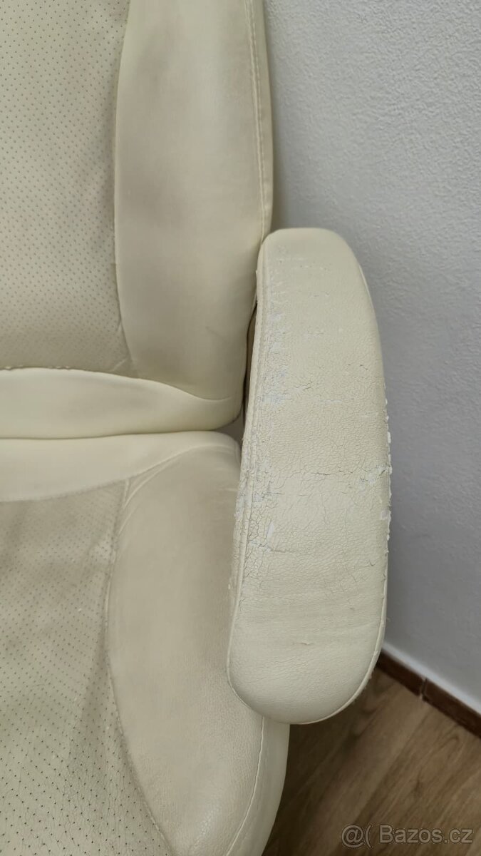 Bílé kancelářské/počítačové křeslo 2x - 7