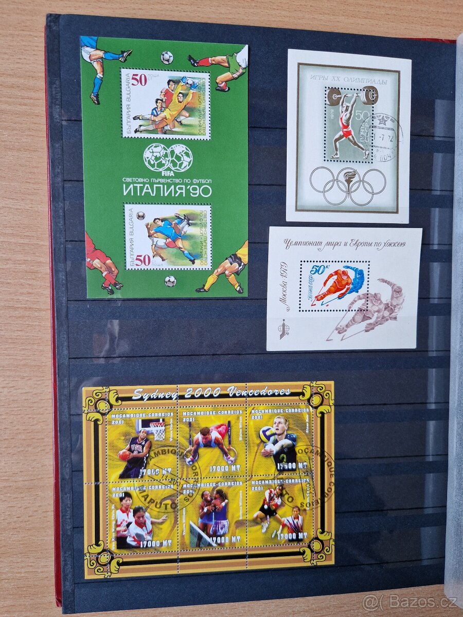 Poštovní známky - aršíky v albu. - 7