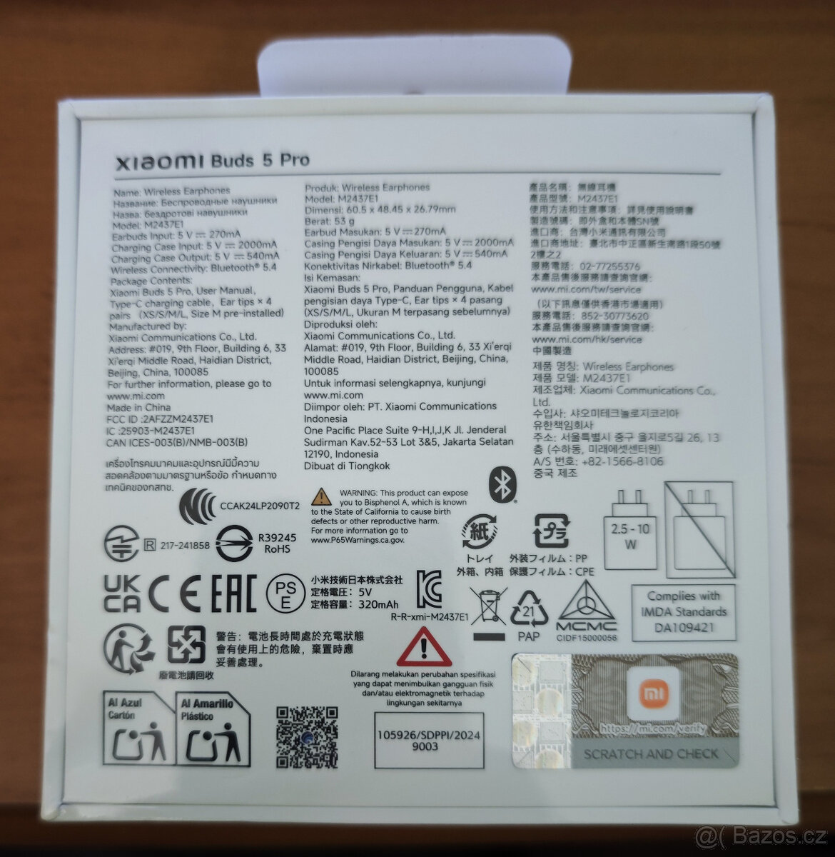 Xiaomi Buds 5 Pro Titanium zapečetěná, zár. 12/2027 - 7