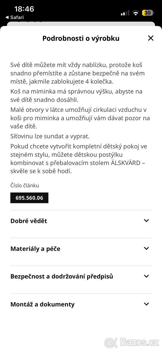 Postýlka, koš pro miminko - 7