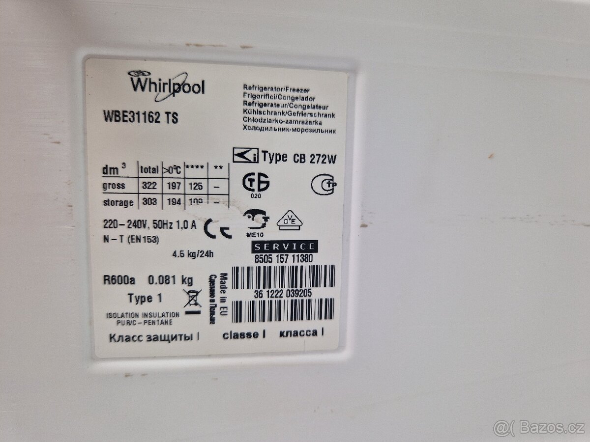 Lednice s mrazákem Whirlpool - 7
