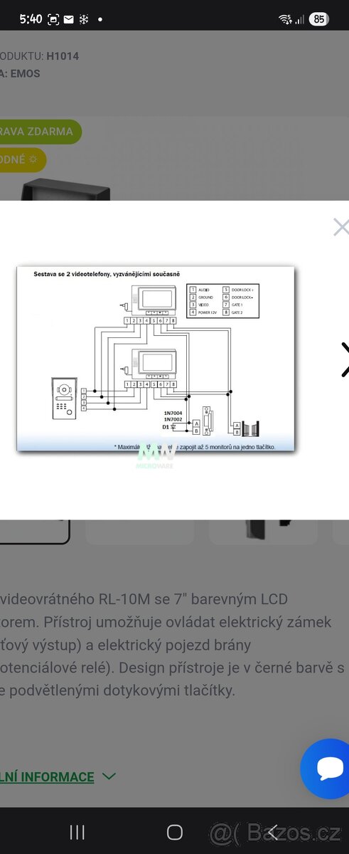 Domácí Videotelefon lcd 2x. - 7
