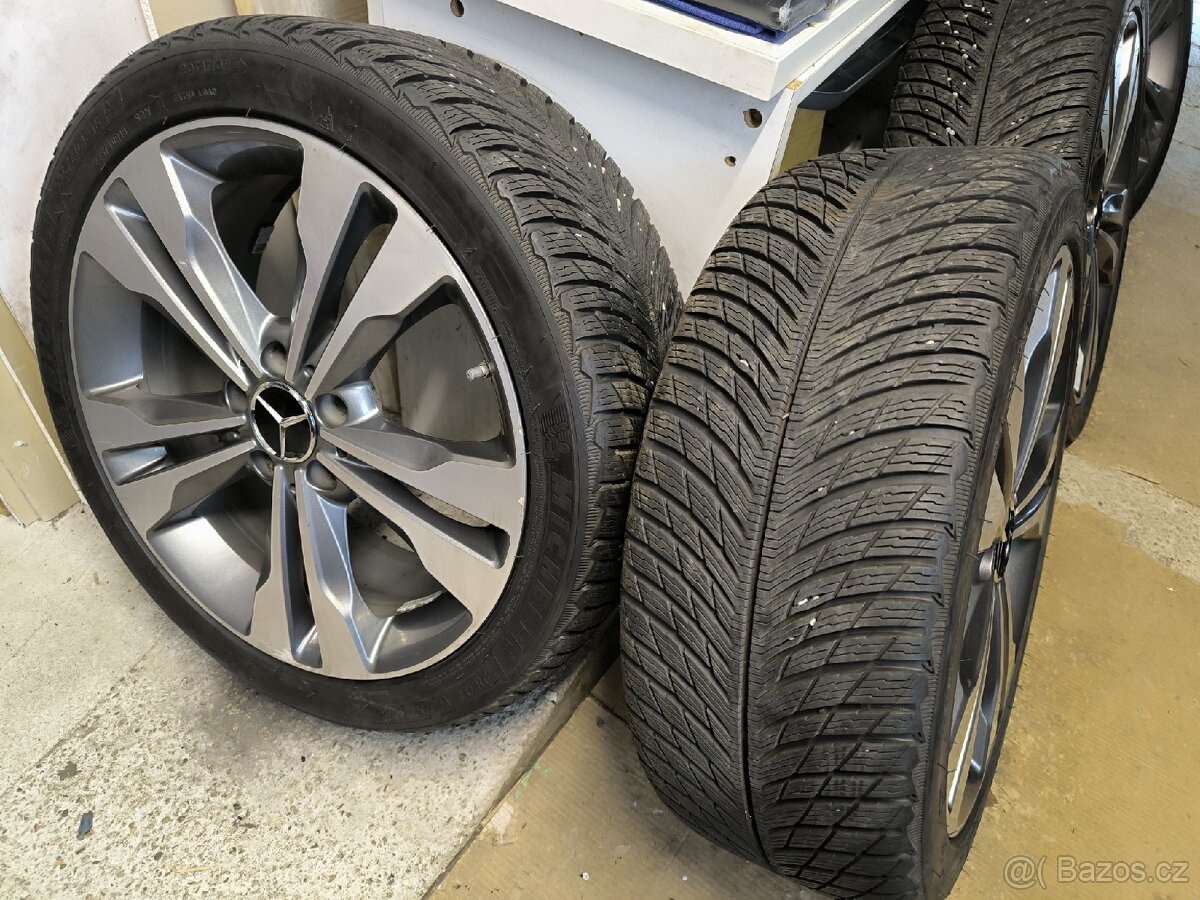 ALU kola Mercedes C 5x112 r18 Originál,zim.pneu98%+TPMS - 7