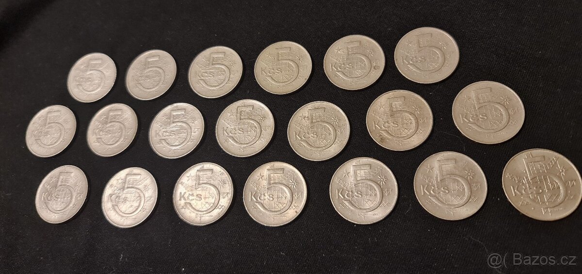 4. Sada 5Kčs - Pětikoruna - 20Ks - Žádná stejná - 7
