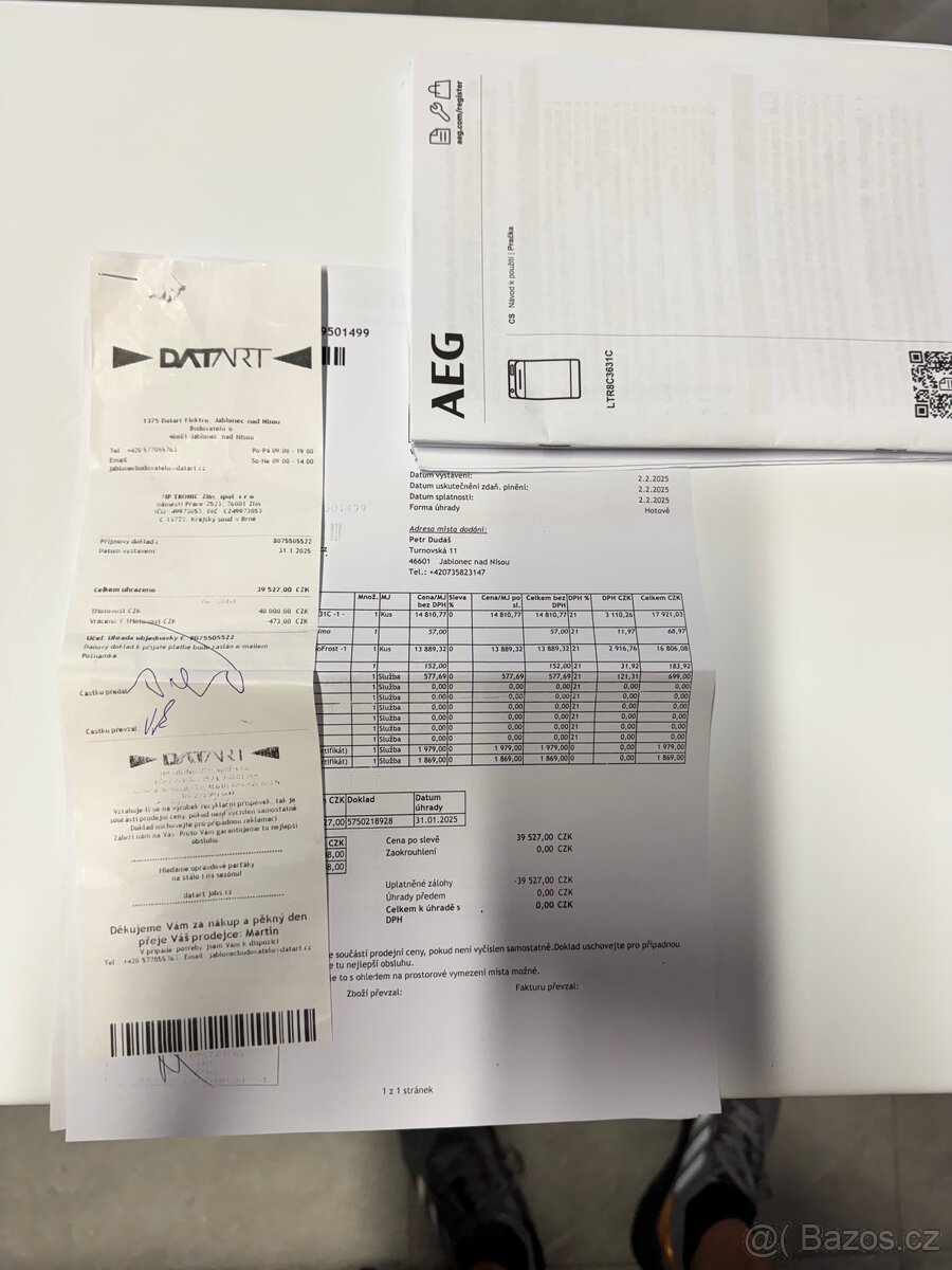 Pračka AEG LTR8C3631C záruka - 7