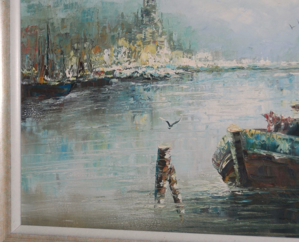 🎨 "Přístav" – Olejomalba v postimpresionistickém stylu - 7