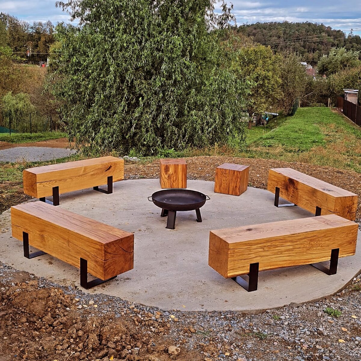 Zahradní lavice k ohništi - 7