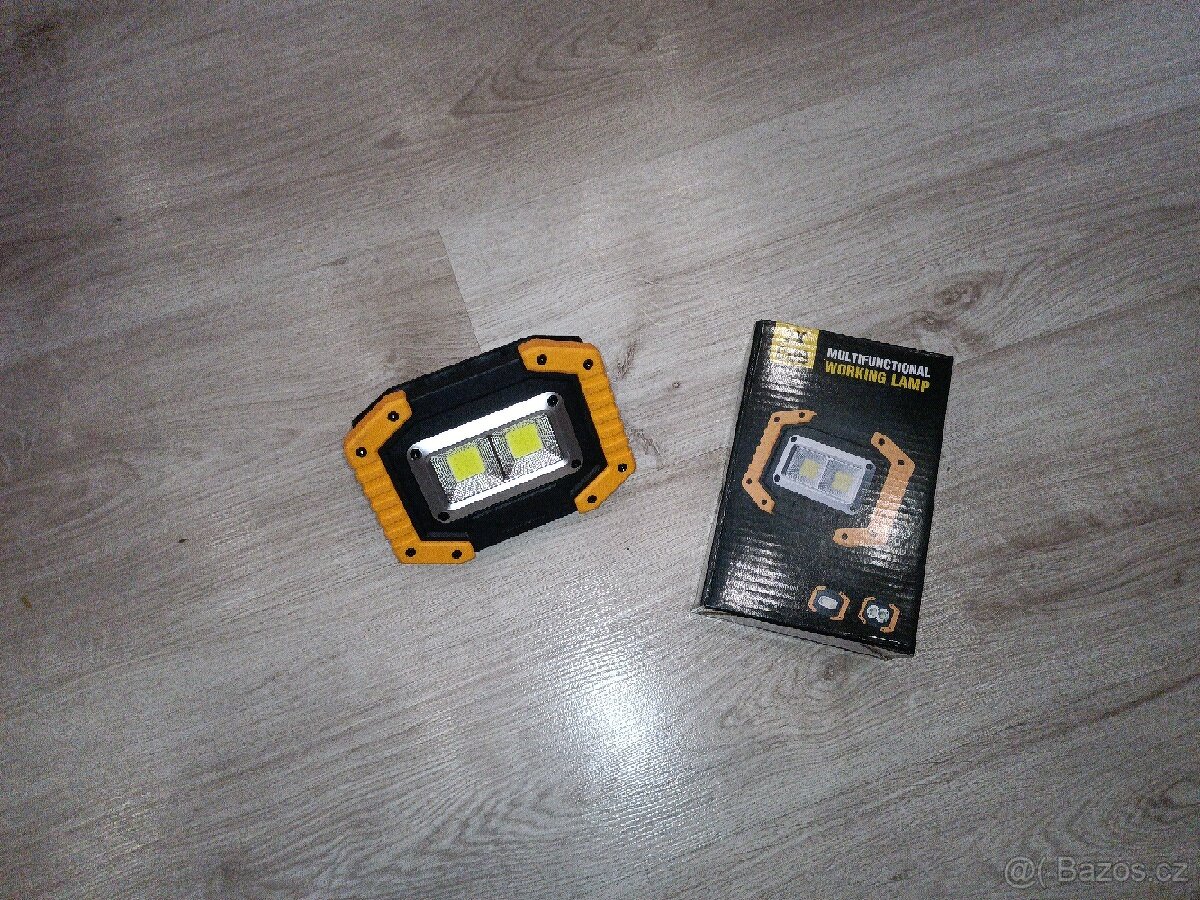 Pracovní / otdoor odolná LED COB lampa 30W + powerbanka - 7