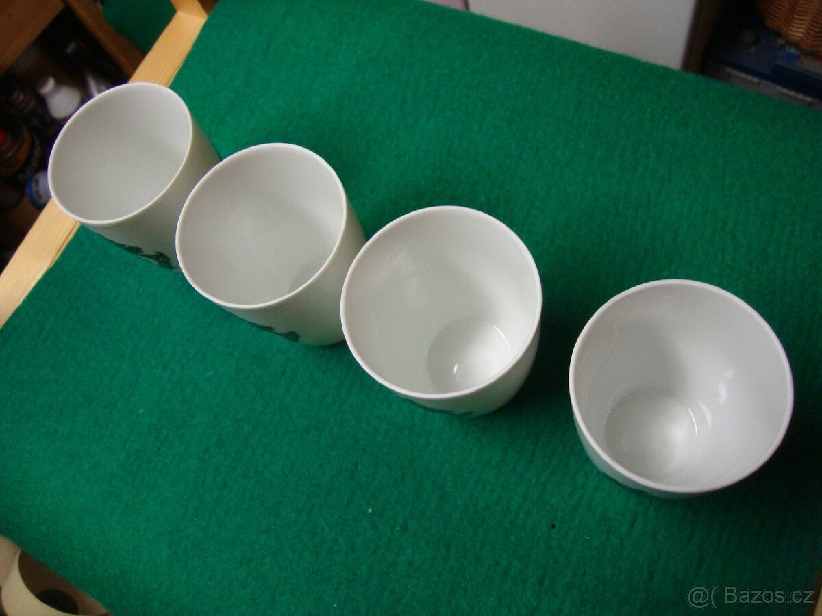 Starožitné porcelánové pohárky Berlín výroba Wallendorf top - 7