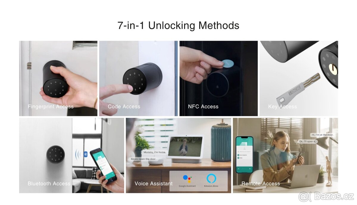 2 nové chytré zámky Yeeuu S1 Smart Lock S170+BLE Mesh Gatewa - 7