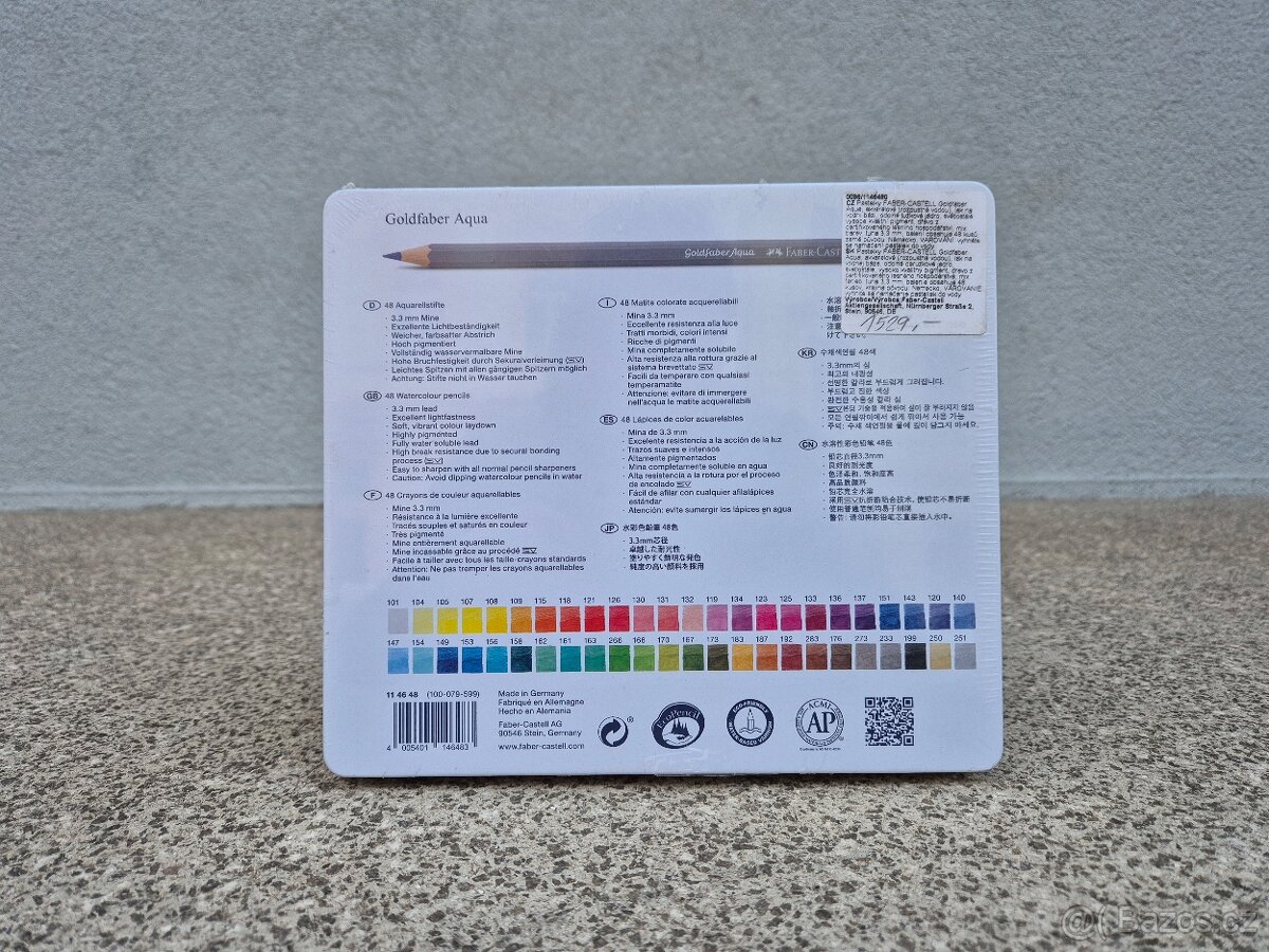 Akvarelové pastelky 48 barev Faber-Castell Goldfaber Aqua - 7