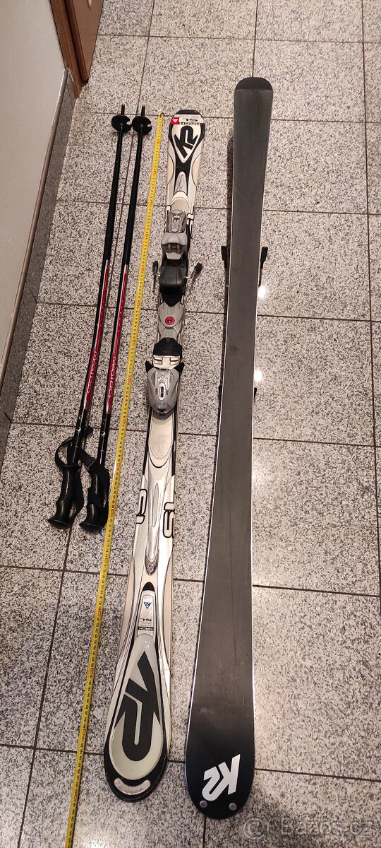 lyže s vázáním+ doplňky - 7