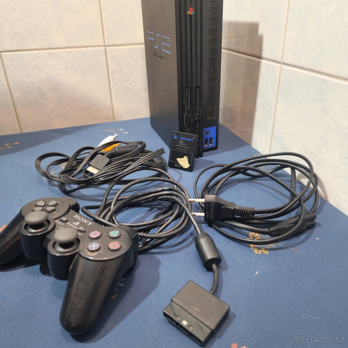 Playstation 2 Fat, ovladač,hra,paměťovka,kabely. - 7