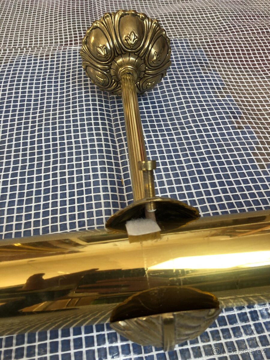 Mosazná tyč garnýž včetně dvou úchytů jedné koncovky (NP024) - 7