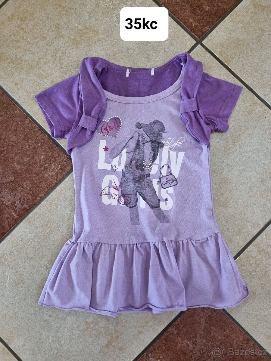 Divci obleceni vel.98/104 trička, saty, mikiny - 7