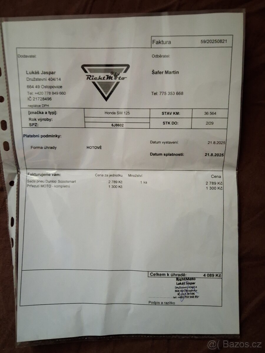 Skutr honda s-wing 125ccm - 7