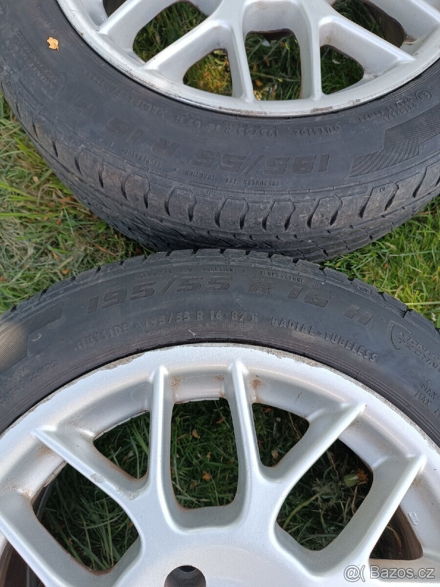 Letní alu sada kol 7,5x16 pneu 195/55R16 4x100 - 7