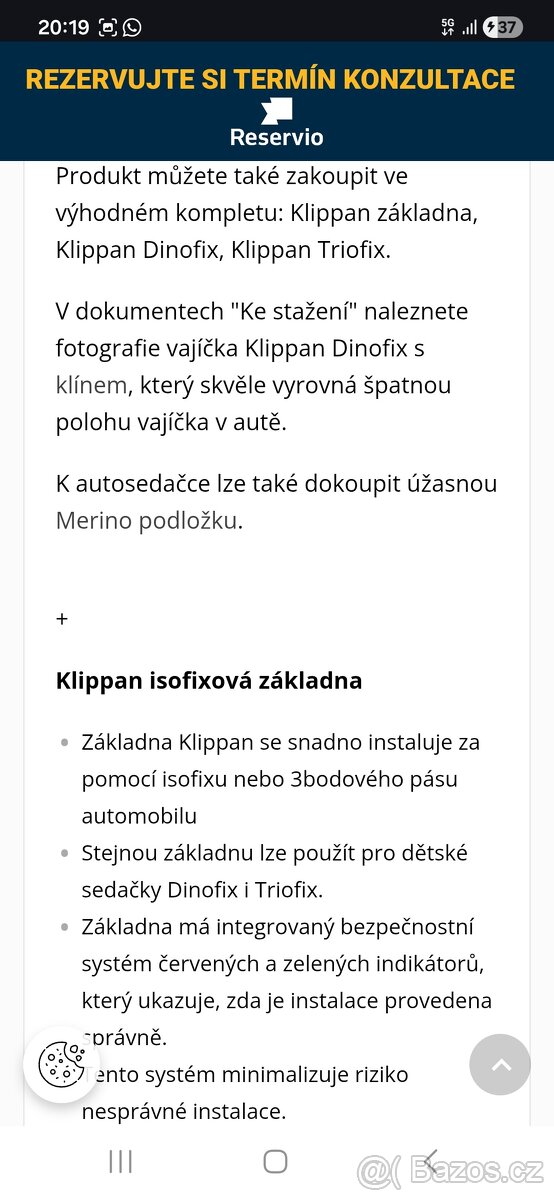 Autosedacka Vajíčko klippan - 7