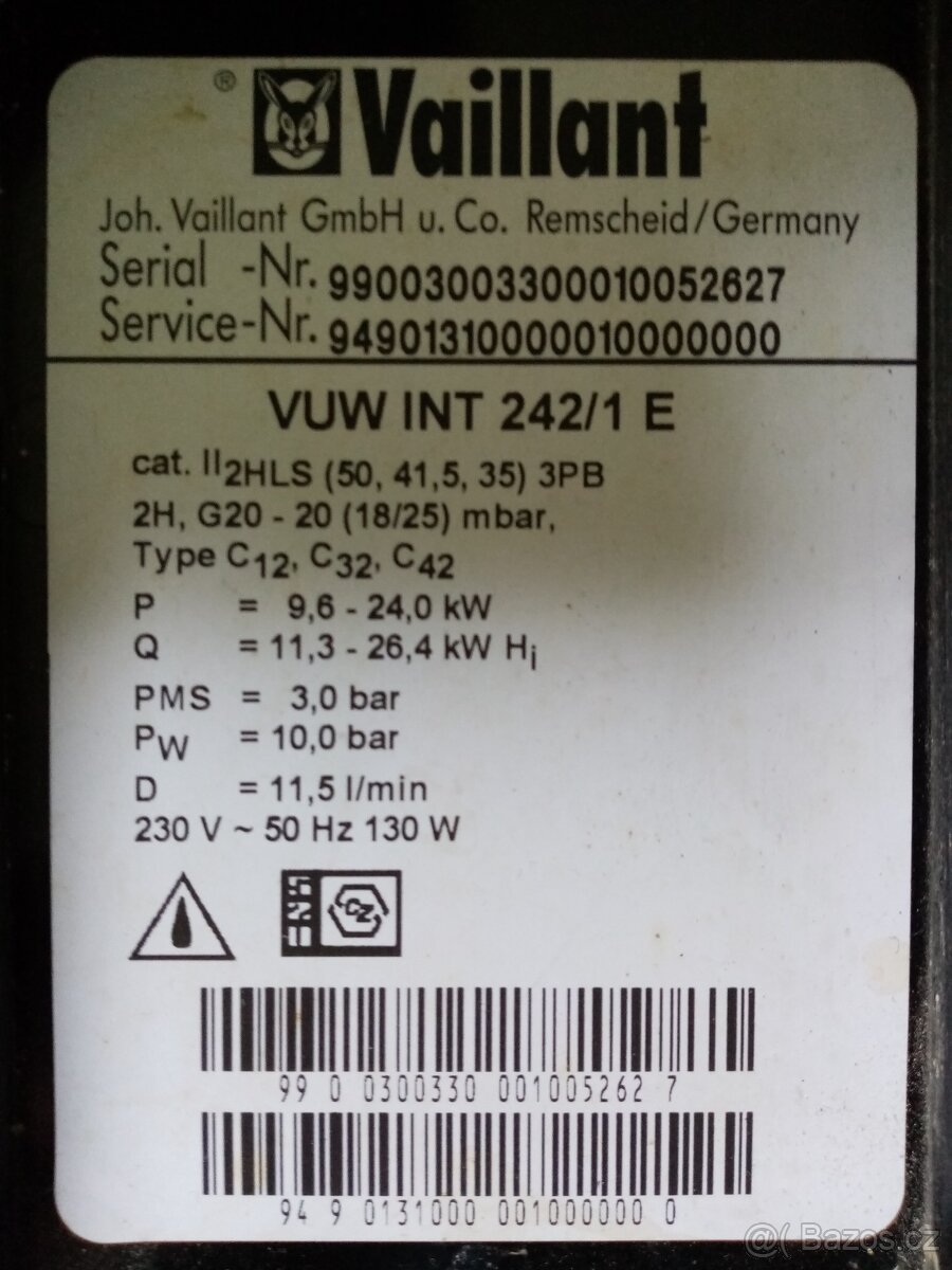 Vaillant VUW INT 242/1 E, Vaillant VU INT 260/1 XE - 7